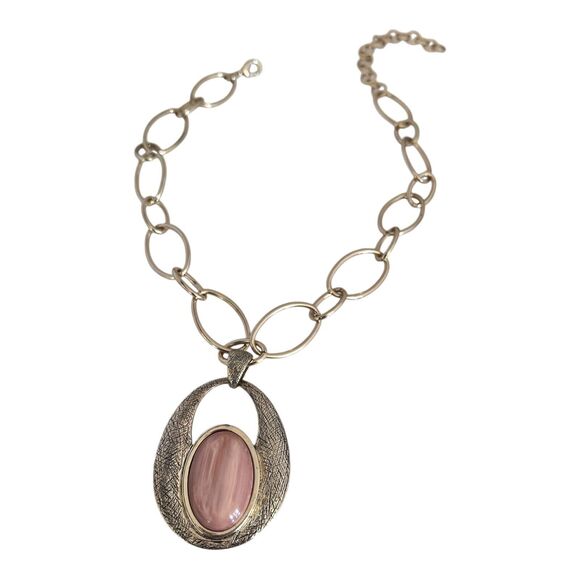 New Boutique Statement Necklace Iridescent Cabochon Premier Urban Chic 8R - Picture 10 of 11